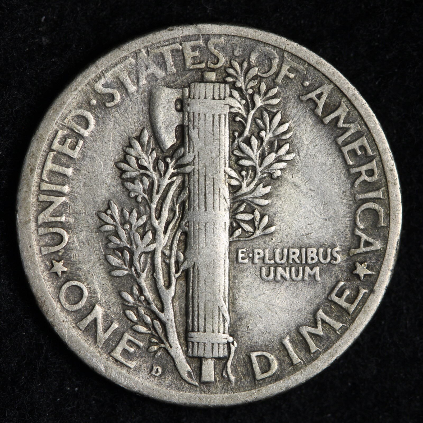 1920-D Mercury Silver Dime CHOICE XF E359 XVB