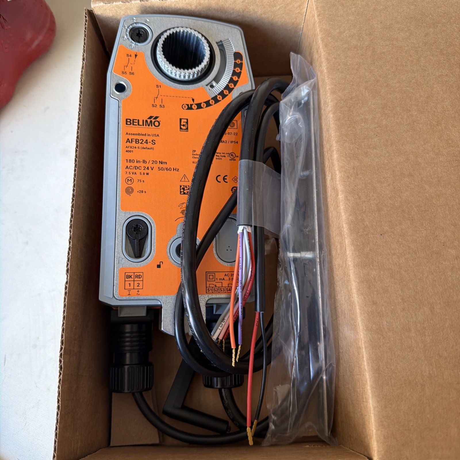 Belimo AFB24-S Spring Return Air Damper Actuator 24v-ac/dc