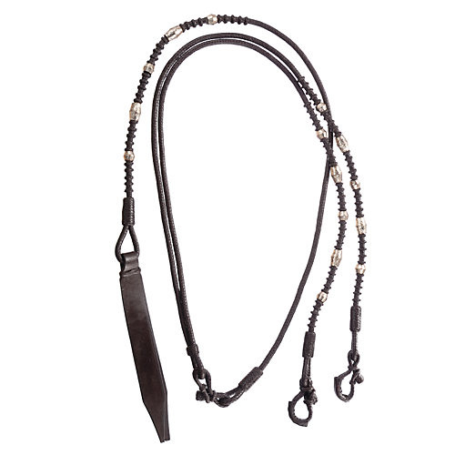 Royal King Silver Ferrule Western Romel Reins
