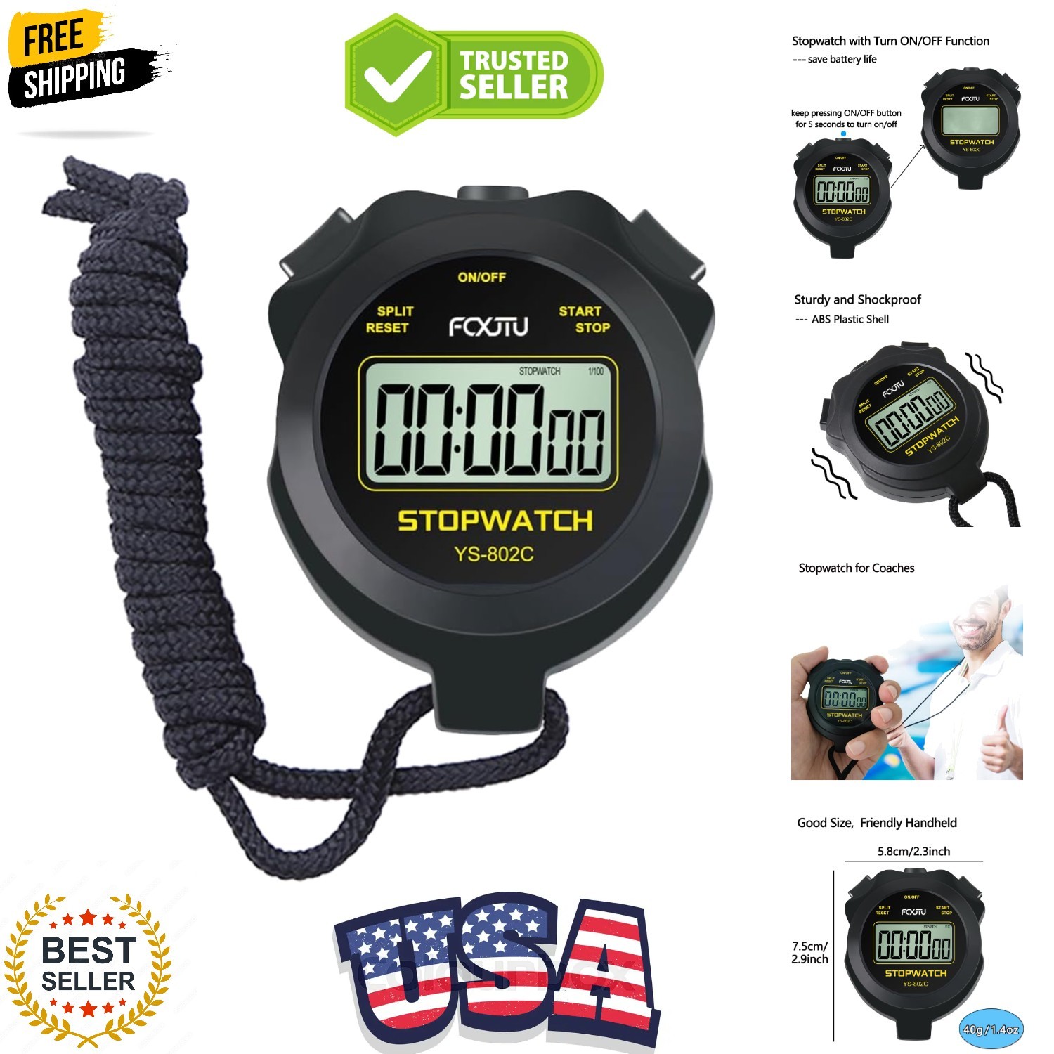 Simple Operational Digital Stopwatch - Essential for Coaches and Teachers