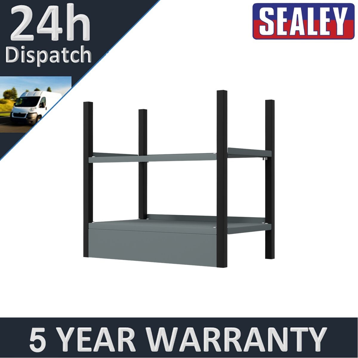 Sealey Modular Storage Base unit 2 Shelves 580mm APMRB1