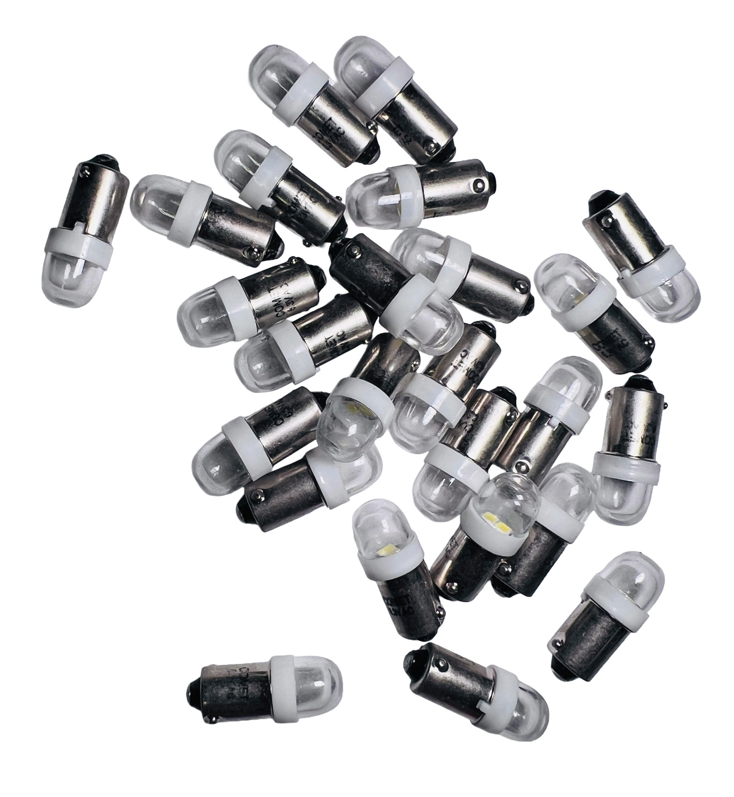 Pinball Arcade T11 BA9S Lamp Bayonet Base 2SMD LED Bulb Light 25 Each New White