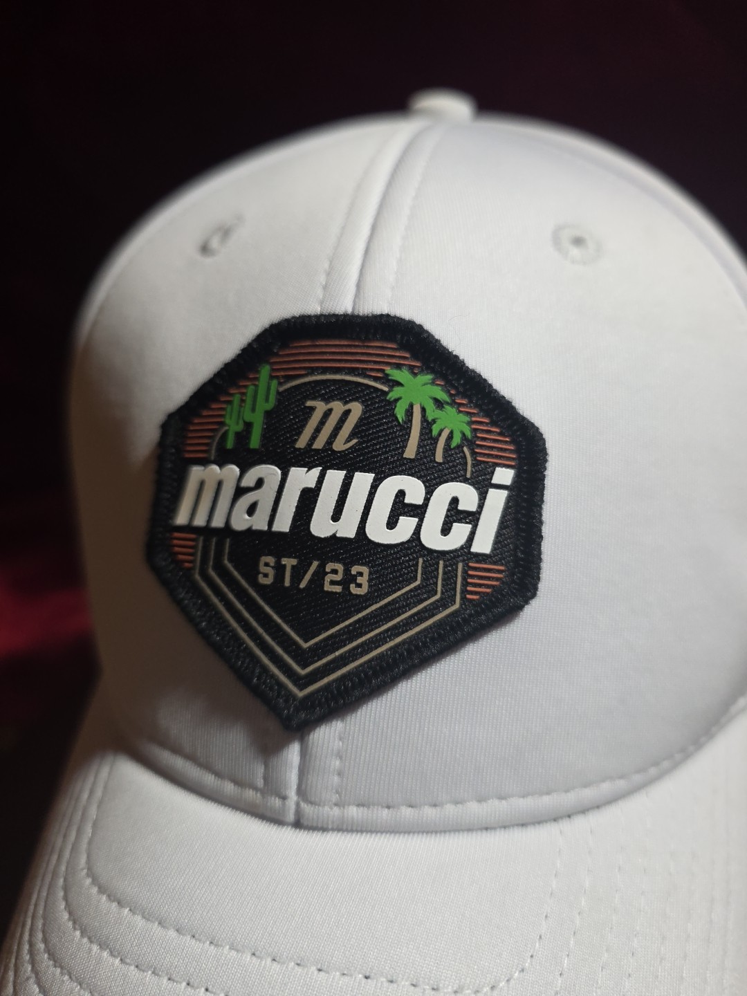 New Marucci Vented Hat Cap ST/23 Performance Snapback Baseball Softball White