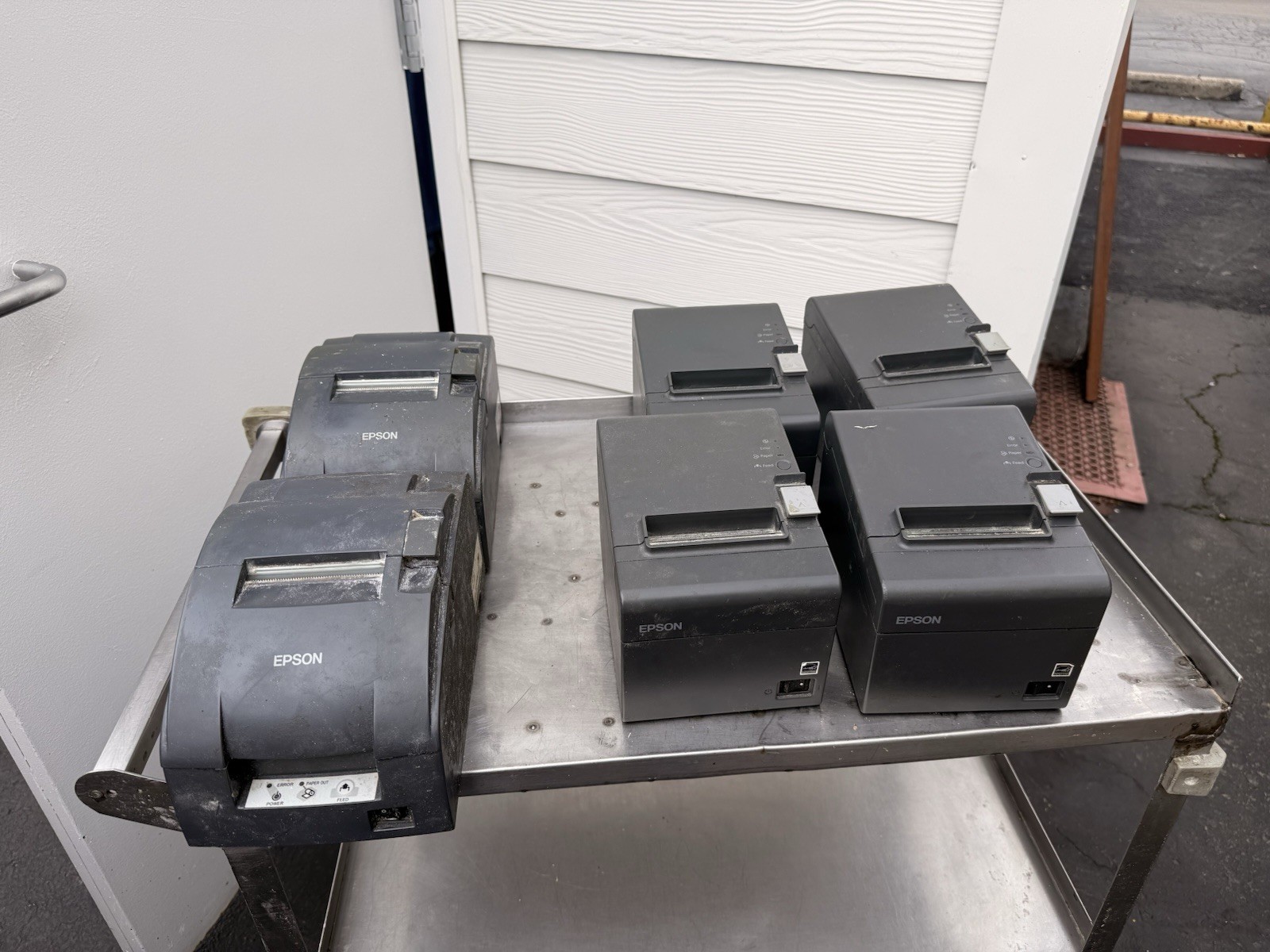 4 Epson TM-T20II M267E Thermal POS printers. Two M188B Epson Therm. Printers