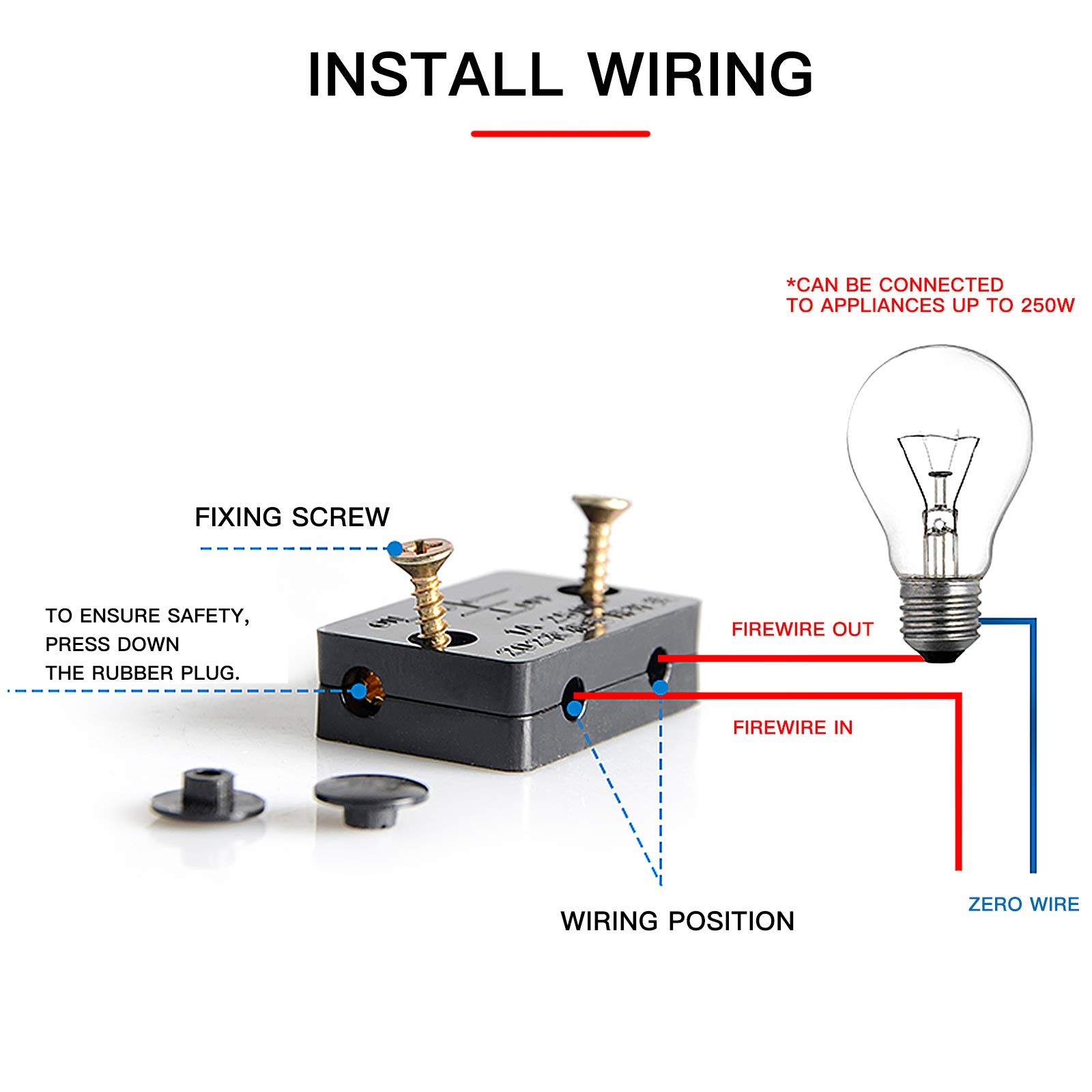 6Pcs On Off Door Switch for Closet Light Black Normally When Opens