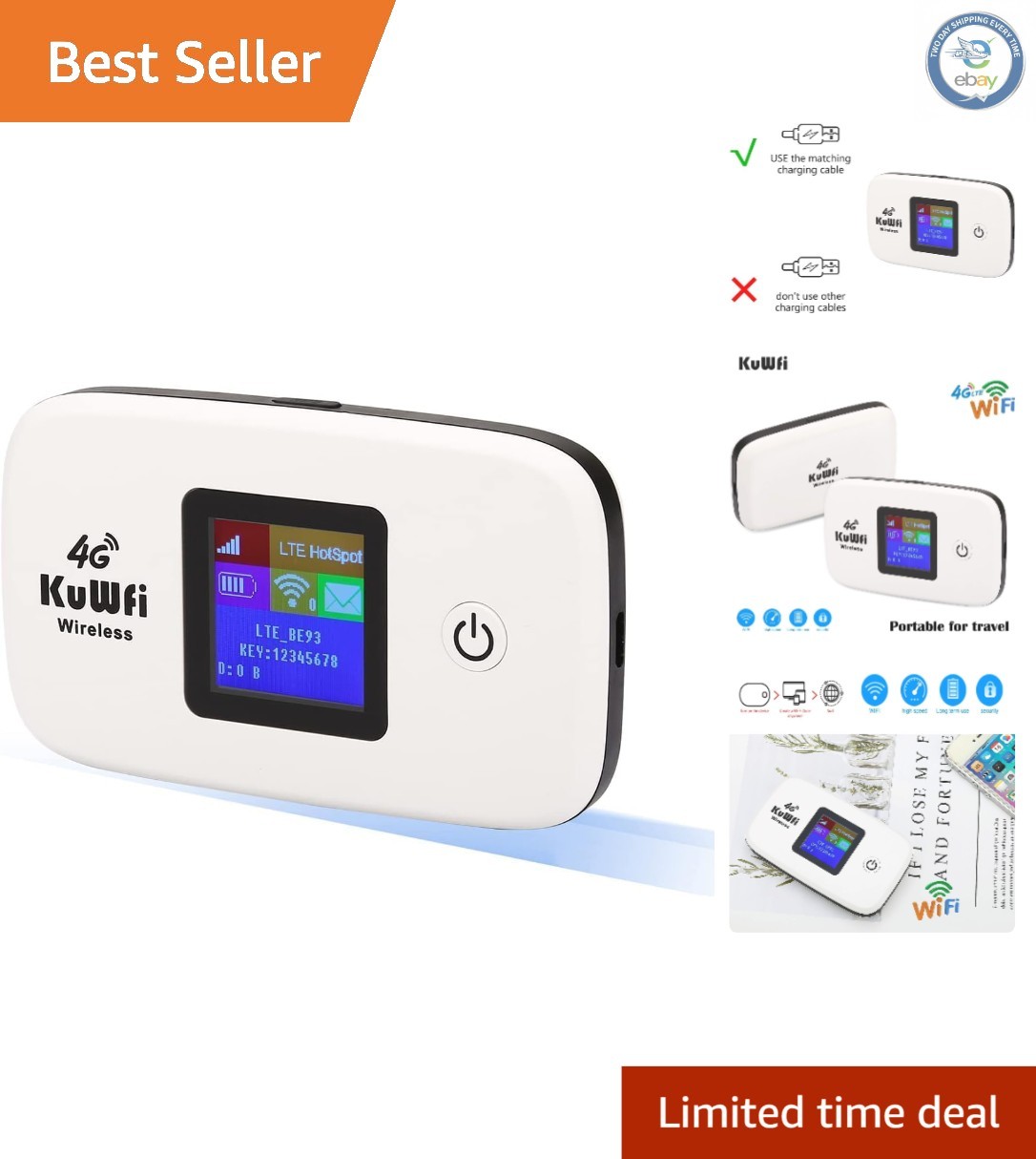 Dual-Band 4G LTE Wi-Fi Router with SIM Card Slot - Reliable, Portable Connection