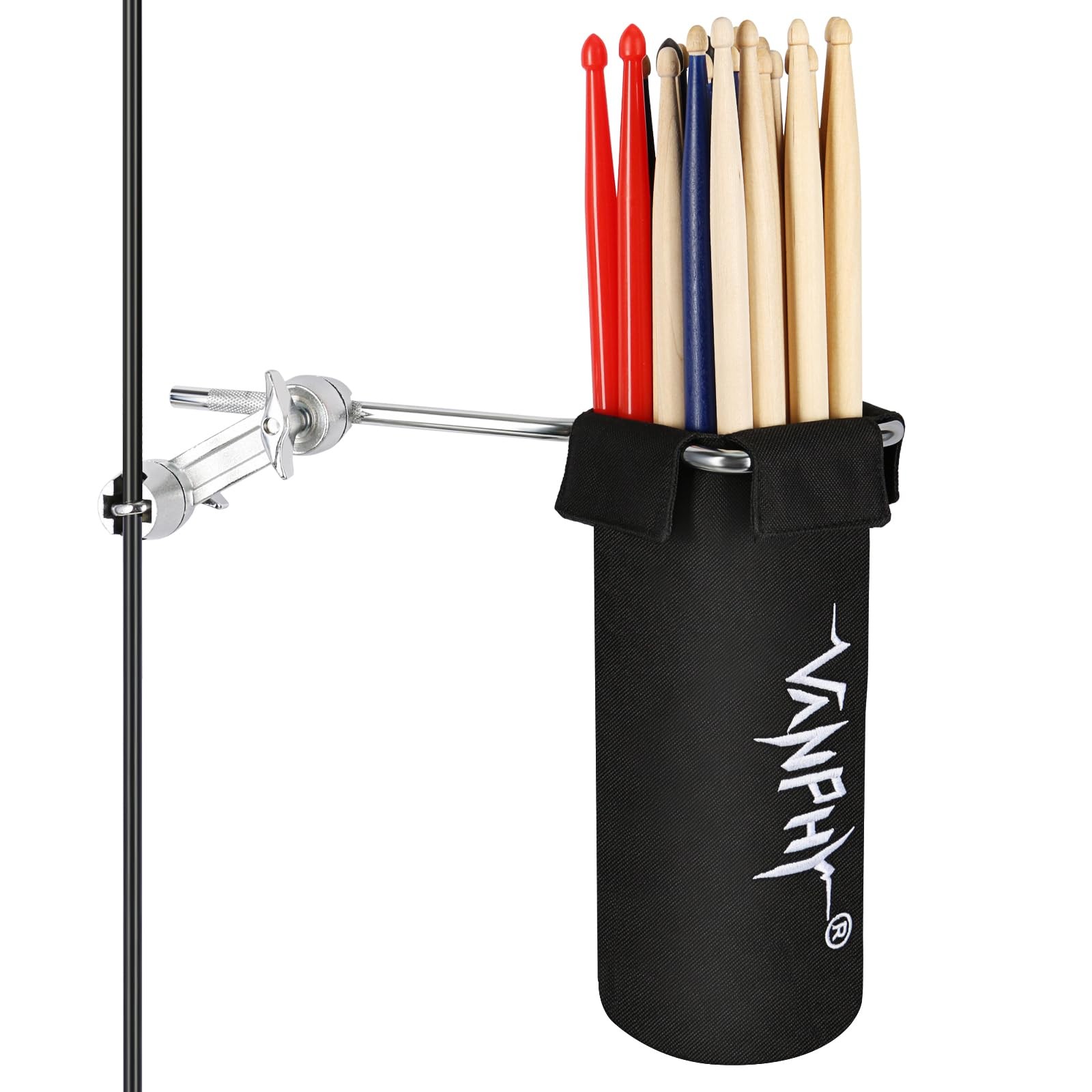Drumstick Bag Holder Drum Stick Holder Mallets Up to 14 Pairs of Drumsticks w...