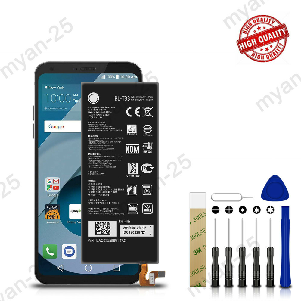 New BL-T33 Li-ion Battery For LG Q6 US700 LG-US700 3000mAh Tools