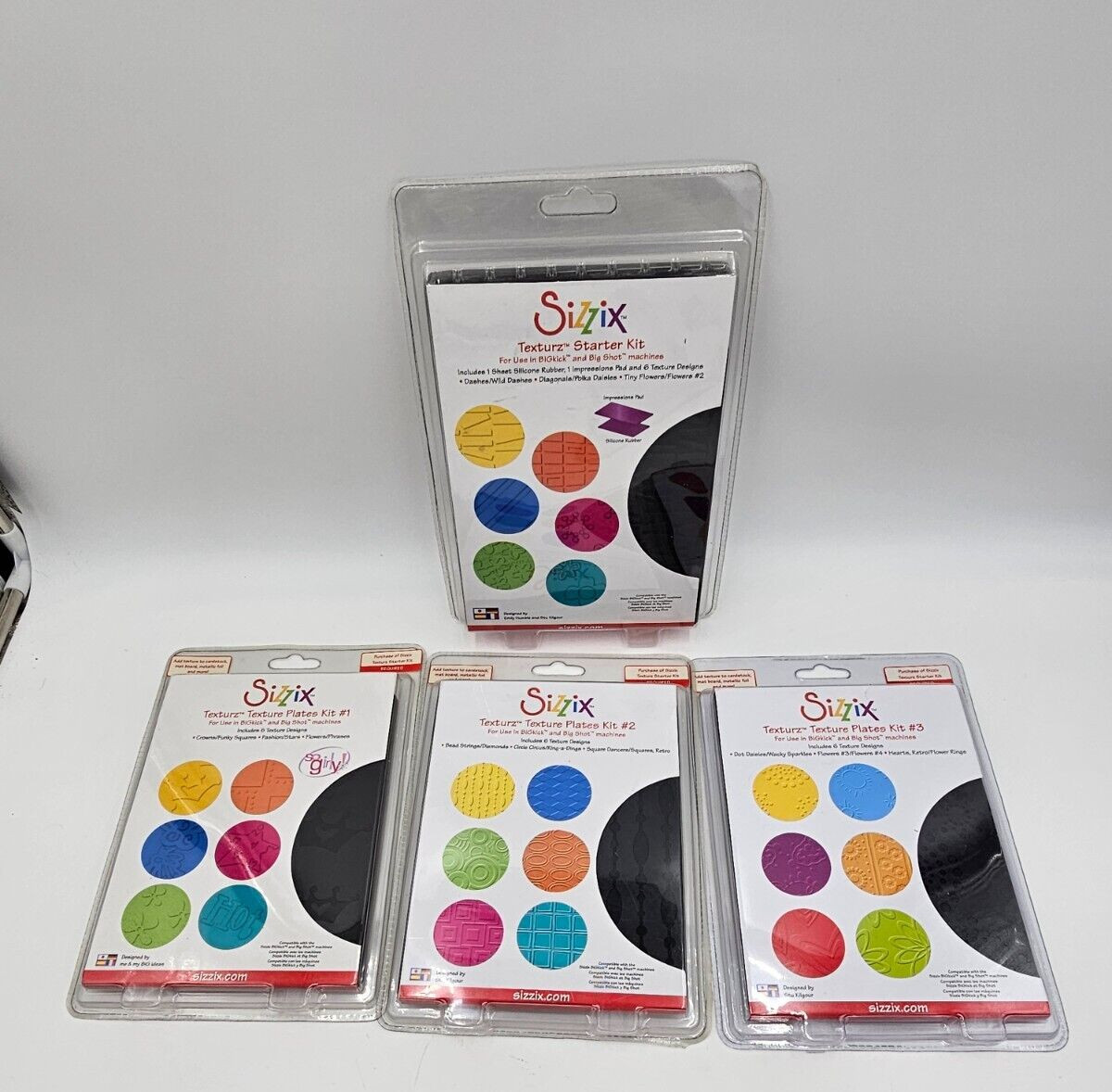 SIZZIX TEXTURZ TEXTURE PLATE/BASE PLATE LOT