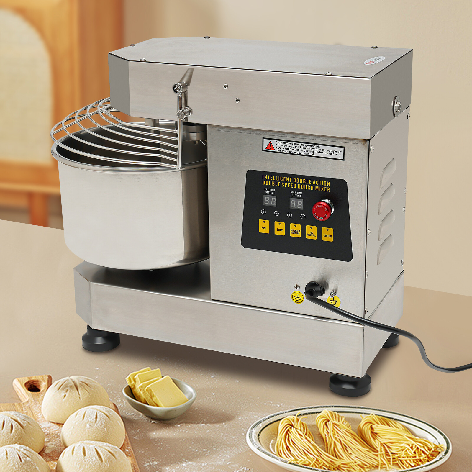 New Electric Dough Kneading Machine Commercial Flour Mixer Doughmaker 110V