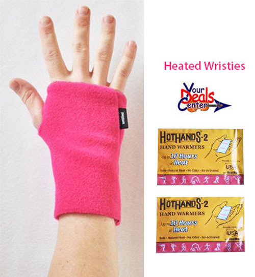 Wristies Practice Gloves- HEATED Adult Small- Hot Pink