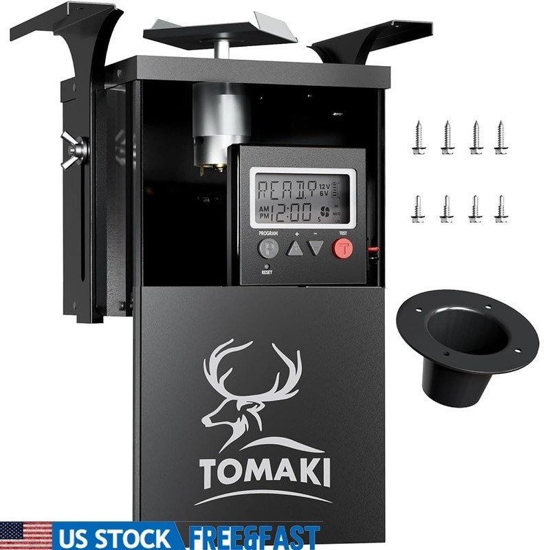 Digital Game Feeder Timer Kit 8 Feed Times 6V Metal Adjustable Mount DIY New