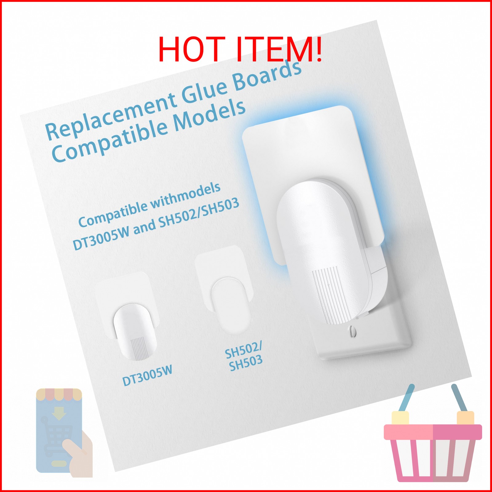 40 Pack Fly Trap Refill Compatilble with Safer Home Fly Trap Refill Flying Insec