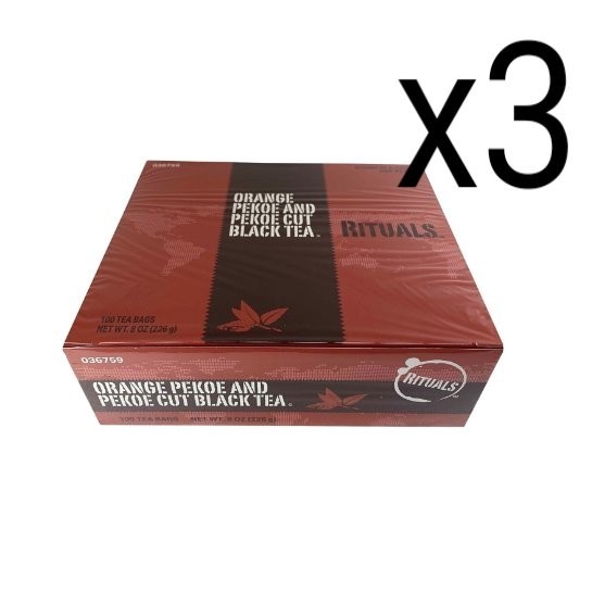 Black Orange Pekoe tea bags, BULK 300 count, 3 boxes, caffeinated