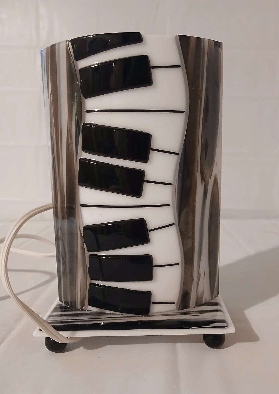 Table Top Black And White Piano Key Night Light