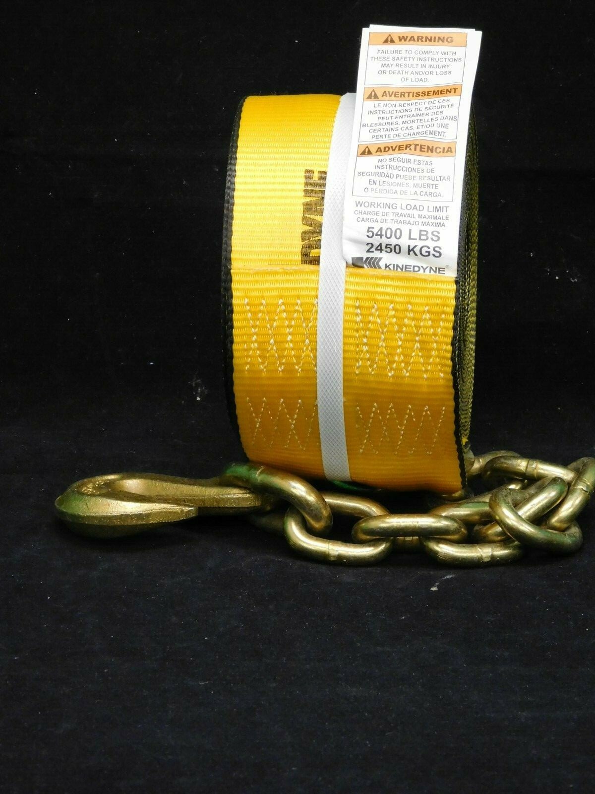 Kinedyne - 4" by 27’ - Chain Anchor Winch Strap - 5,400 Lbs