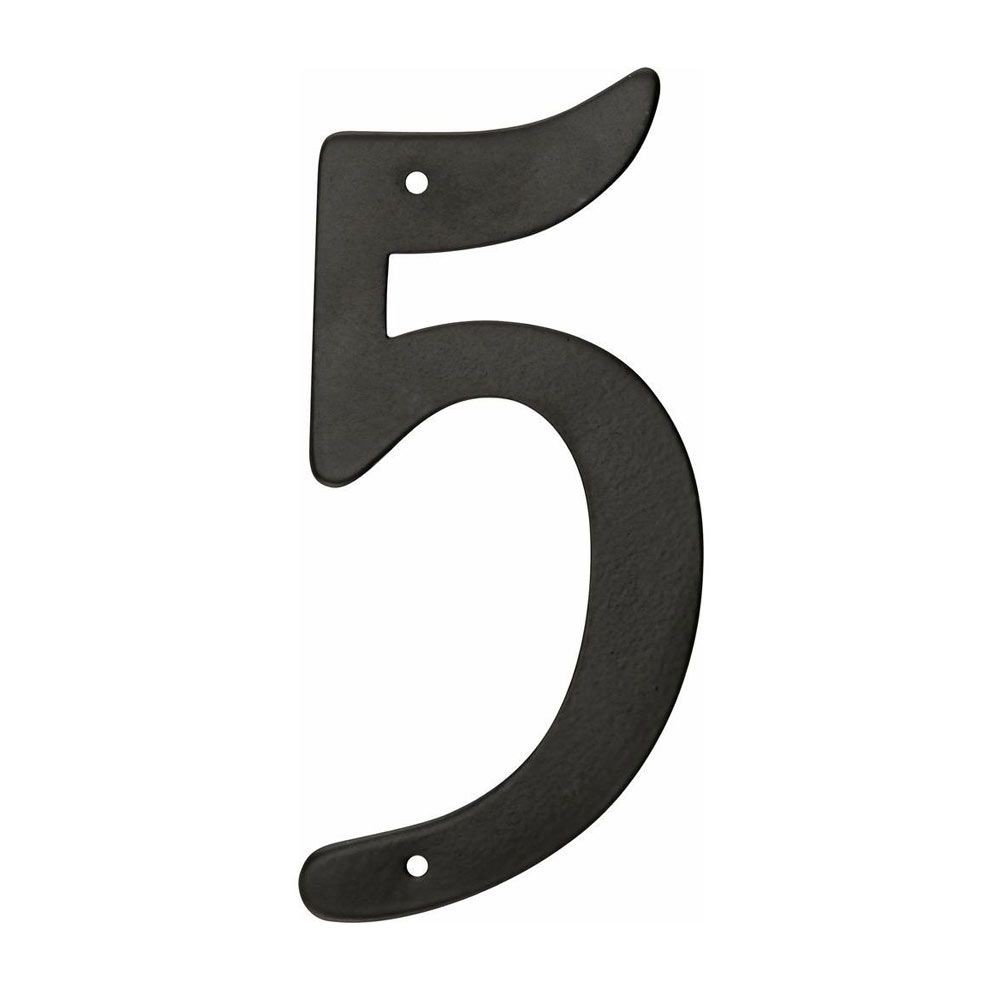 Hillman 841626 Nail-On House Number 5 Aluminum (4")