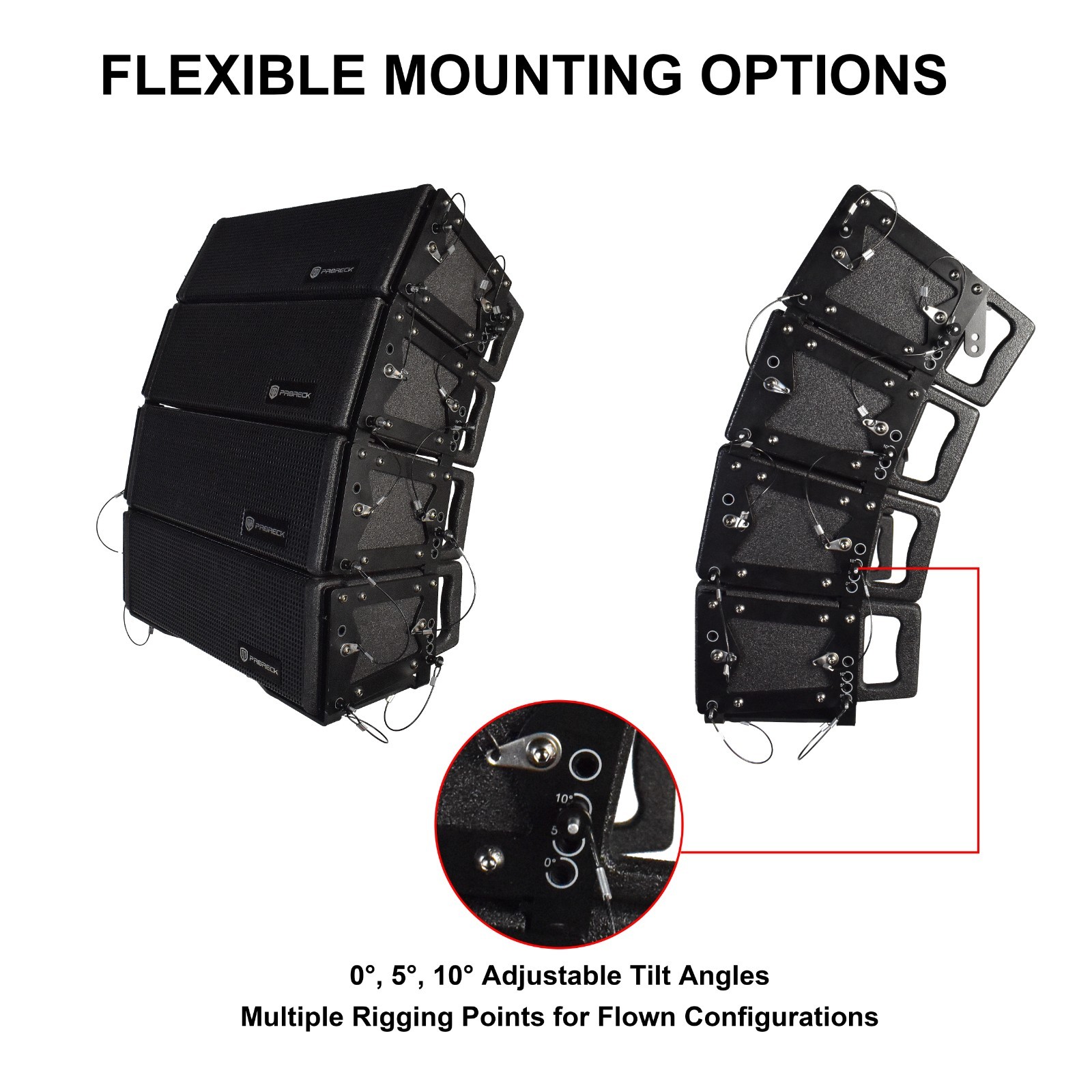 PRORECK DJ Speaker Powered Line Array System Set 6000W P.M.P.O Stere Combo Set