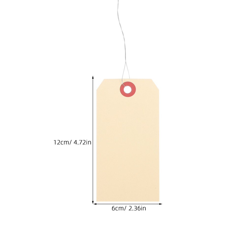 100 Pcs Shipping Tags Packaging Wired Label Holder with Eyelets Cable