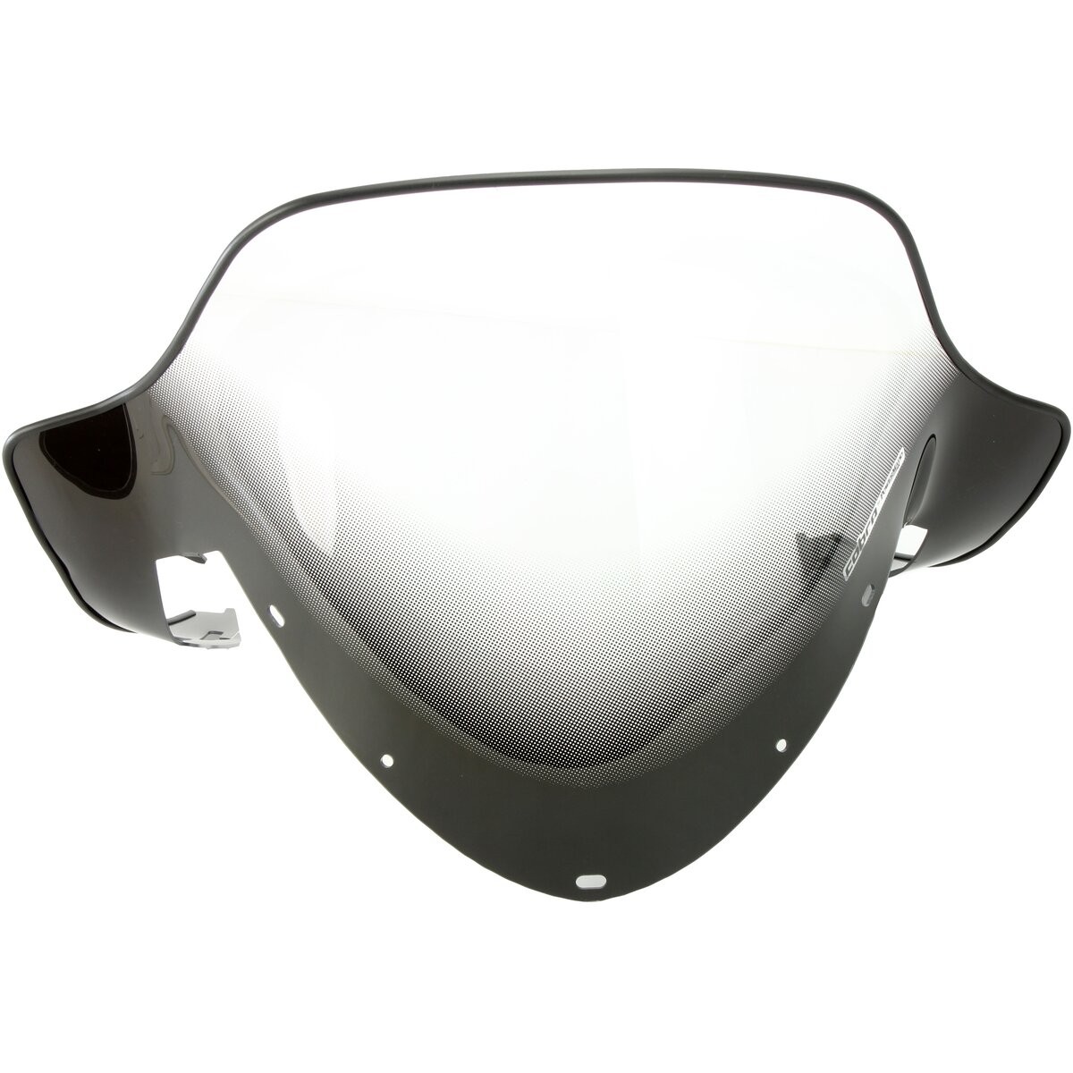PowerMadd Cobra 15 in. Clear w/Black Graphic Windshield - 11940