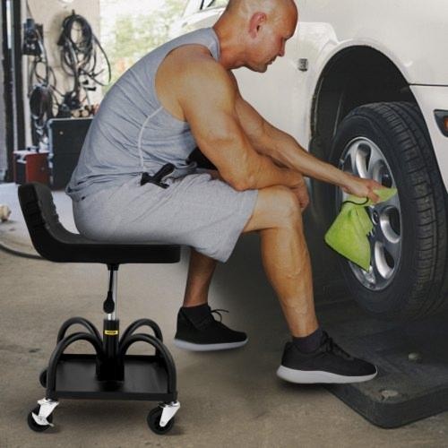Rolling Garage Stool 300LBS Capacity Adjustable Height from 157