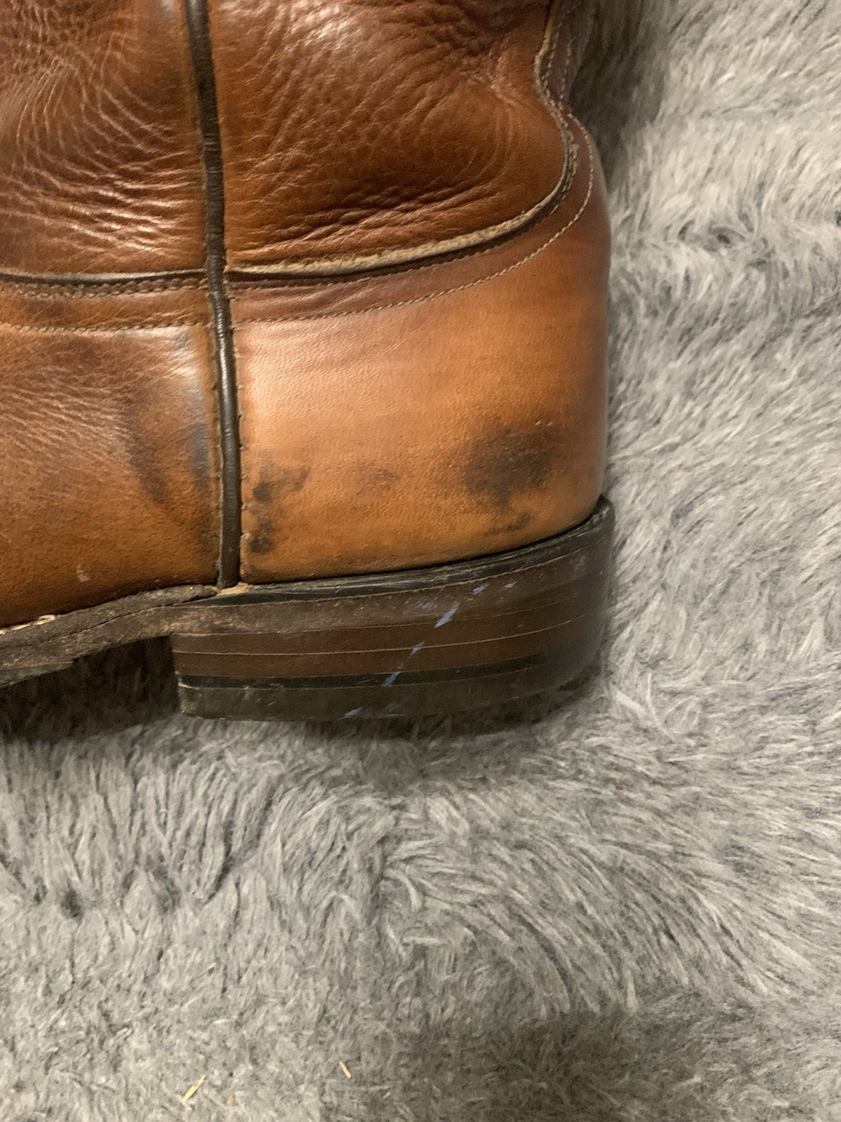 8 EE Lucchese 2000 Brown Leather Classic Cowboy Rodeo Boots