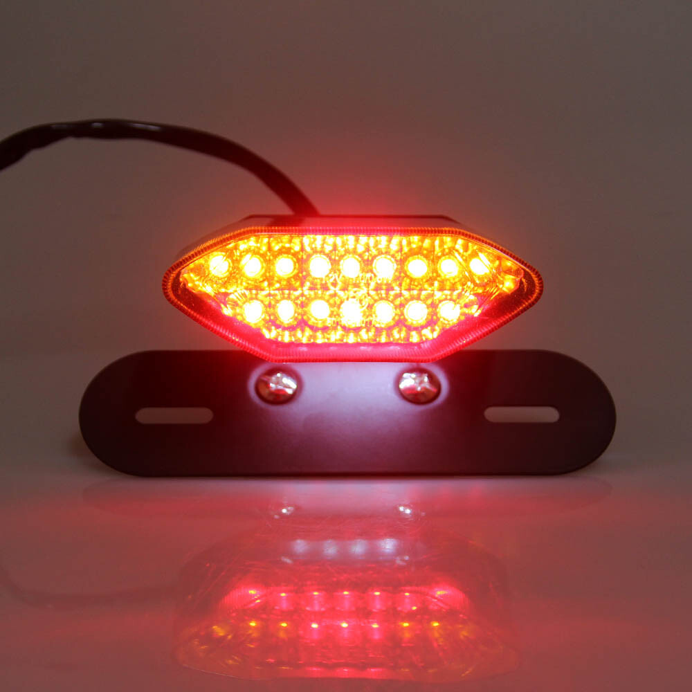 Motorcycle LED Turn Signals Brake Stop License Plate Integrated Tail Light US