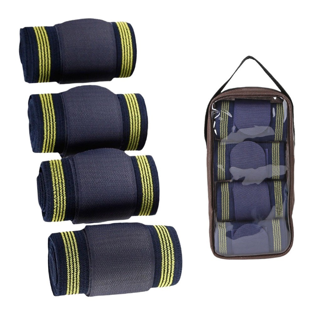 For Equestrian Horse Leg Braces 4 Pack 180x10cm with Breathable Stretch