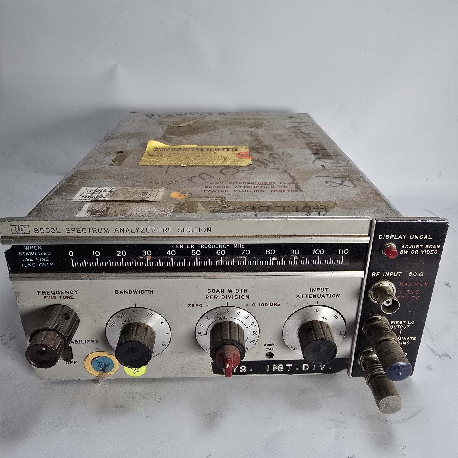 HP 8553L Spectrum Analyzer RF Section Module Vintage Electronic Test Equipment
