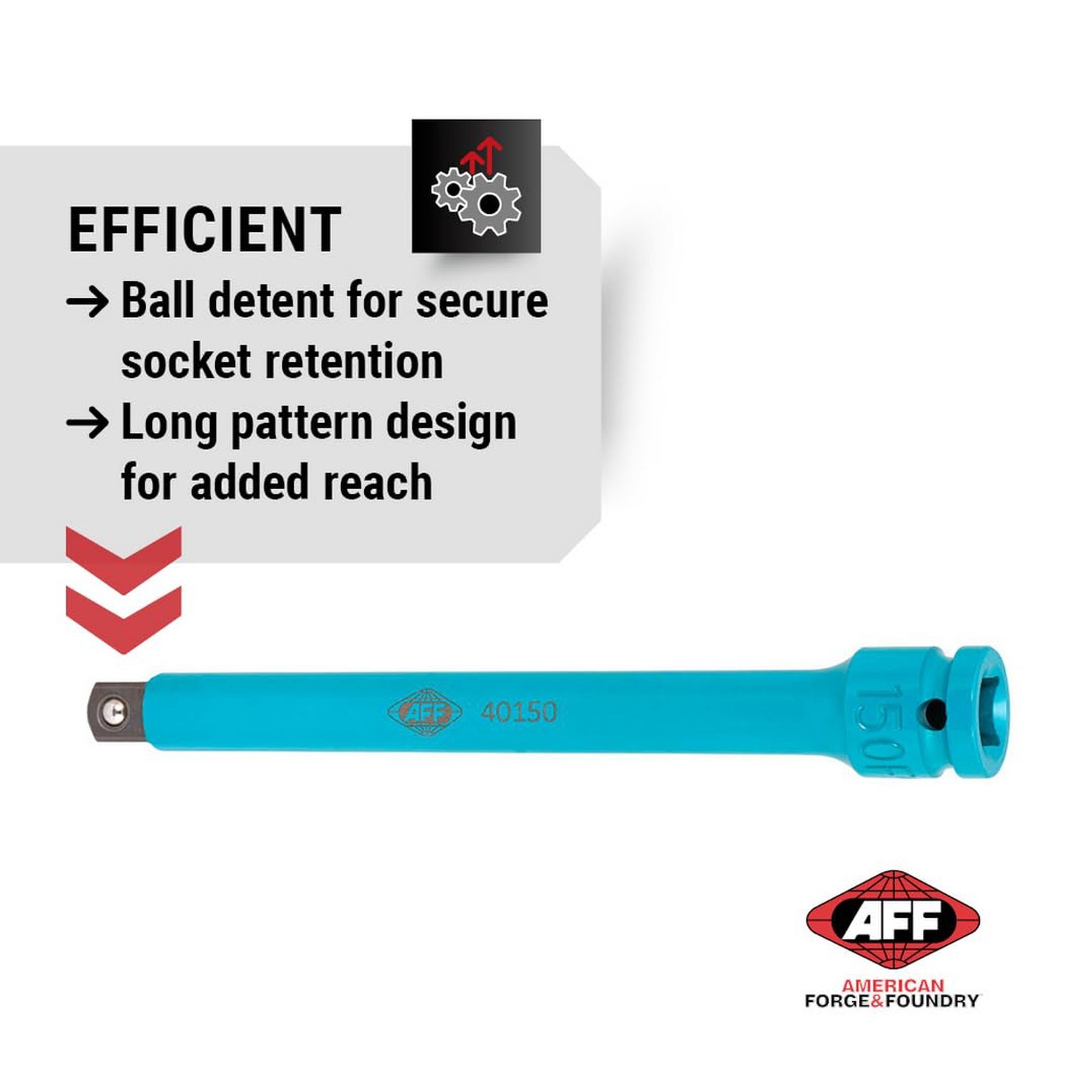 AFF Torque Limiting Extension, 1/2" Drive, 150 ft/lbs, Turquoise, 40150
