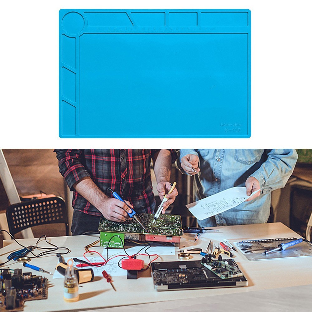 Silicone Soldering Mat S120 Heat Resistant Work Mat for Electronics Maintenance