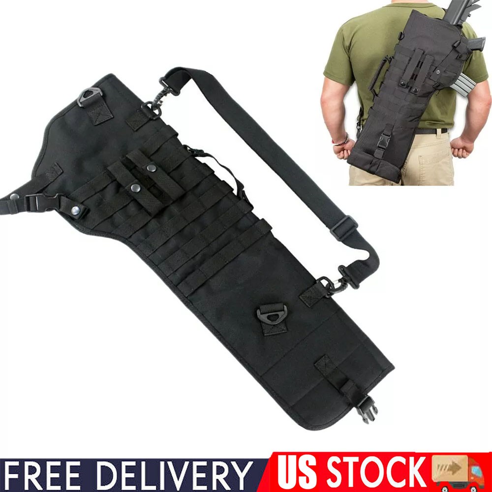 Tactical Molle Shotgun Scabbard Holster Rifle Sling Case Bag for Outdoor Hunting