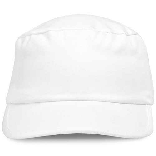 Mens Cotton Twill Painters Cap - Adjustable Hat Unstructured One Size White
