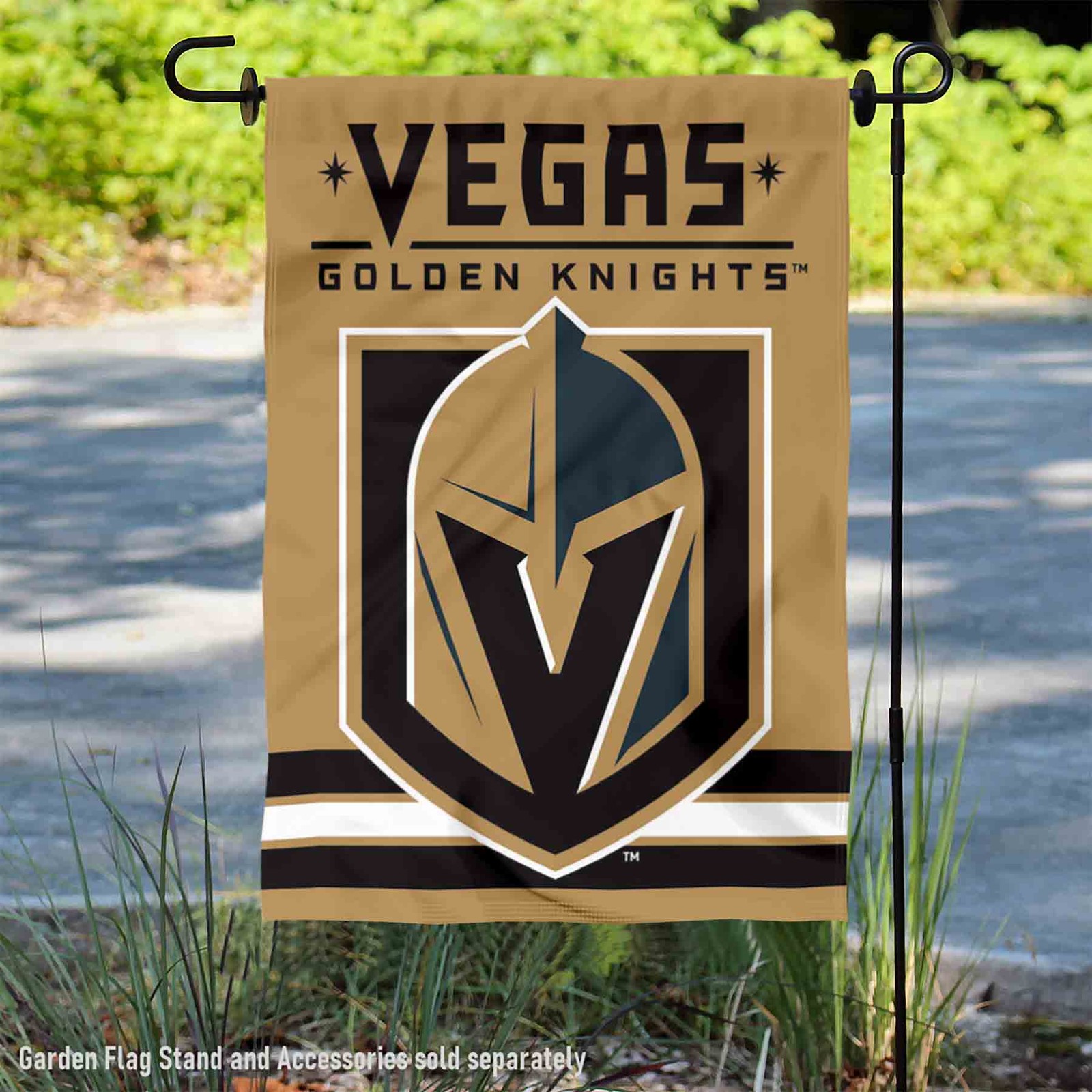 Vegas Golden Knights Gold Garden Flag and Yard Banner