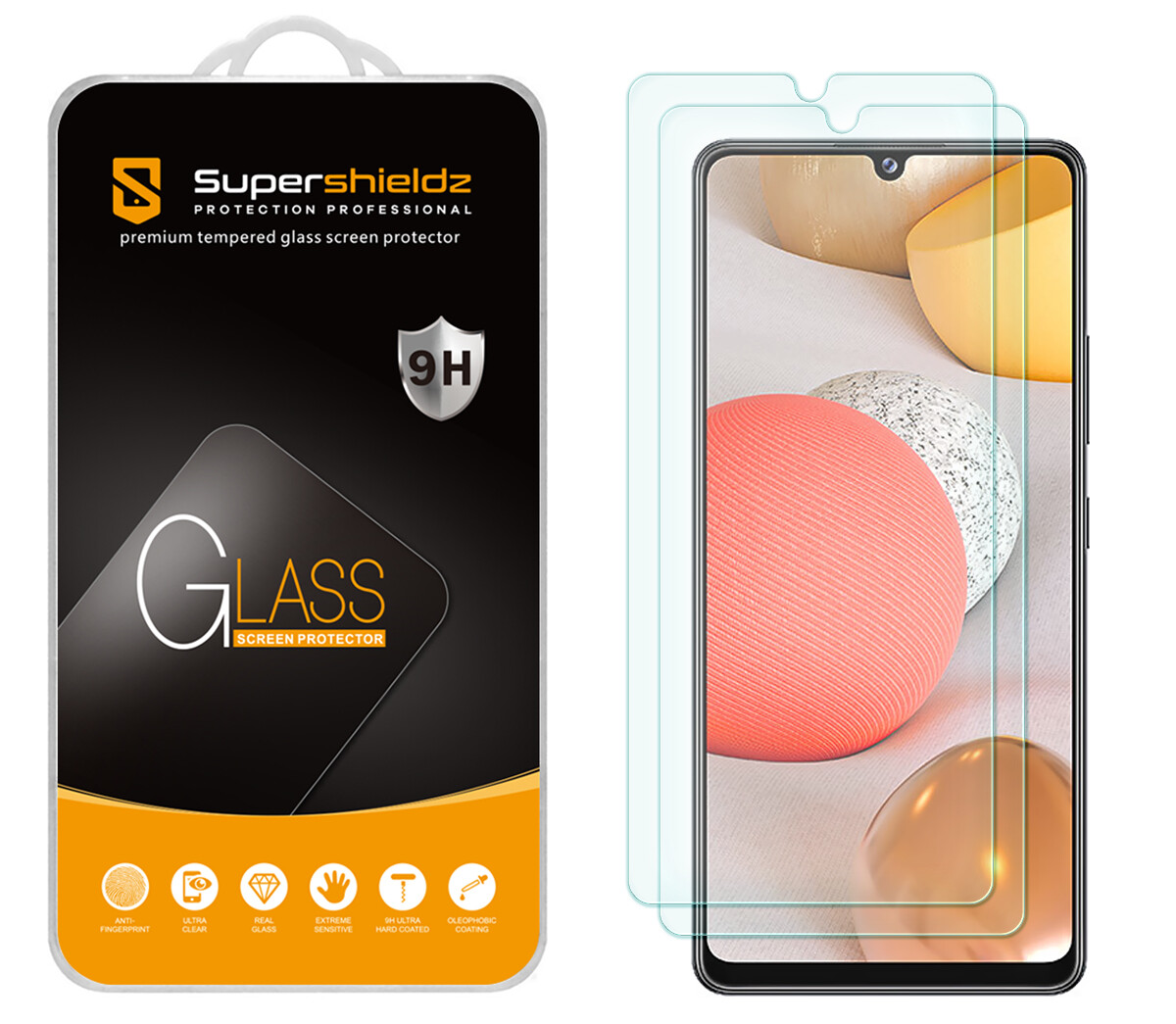 [2-Pack] Supershieldz Tempered Glass Screen Protector for Samsung Galaxy A42 5G