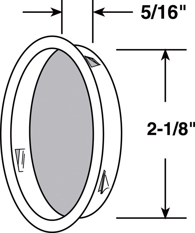 Prime-Line 163920 Satin Nickel Silver Steel Pull Handle 2-1/8 Dia. x 5/16 W in.