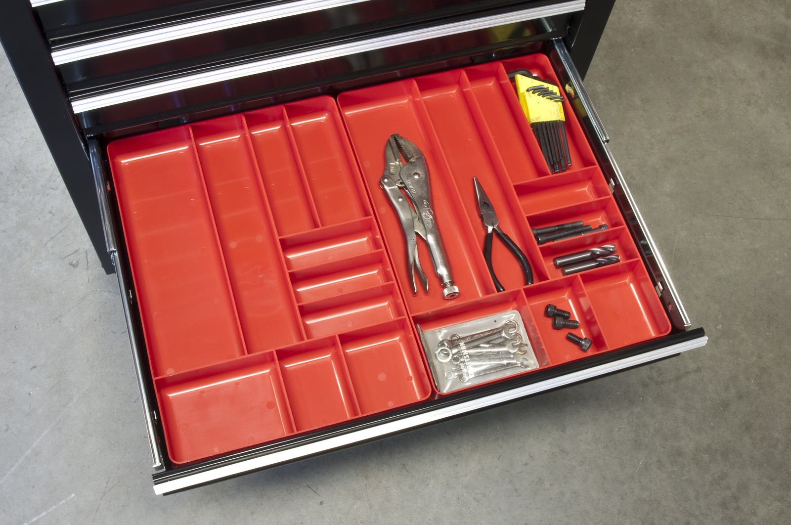 Ernst 5010 "The Tray Classic" 10-Compartment Tool Organizer RED