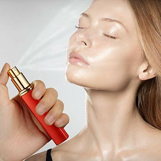 5 Mini Refillable Travel Perfume Atomizer - 12ml Portable Spray Pump Bottle Case