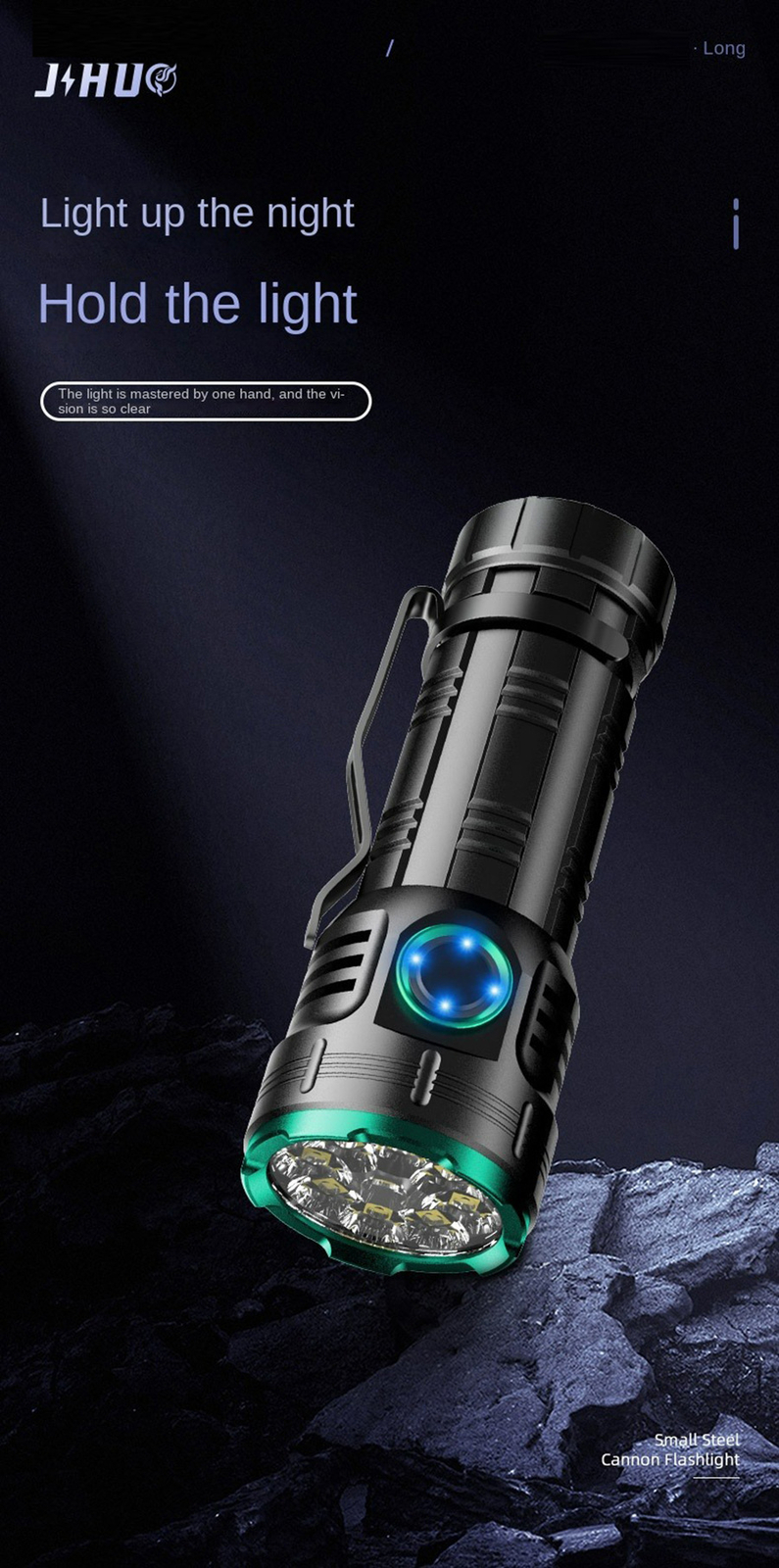 Super Bright 12000000LM Torch 8 LED Flashlight USB Rechargeable Tactical lights