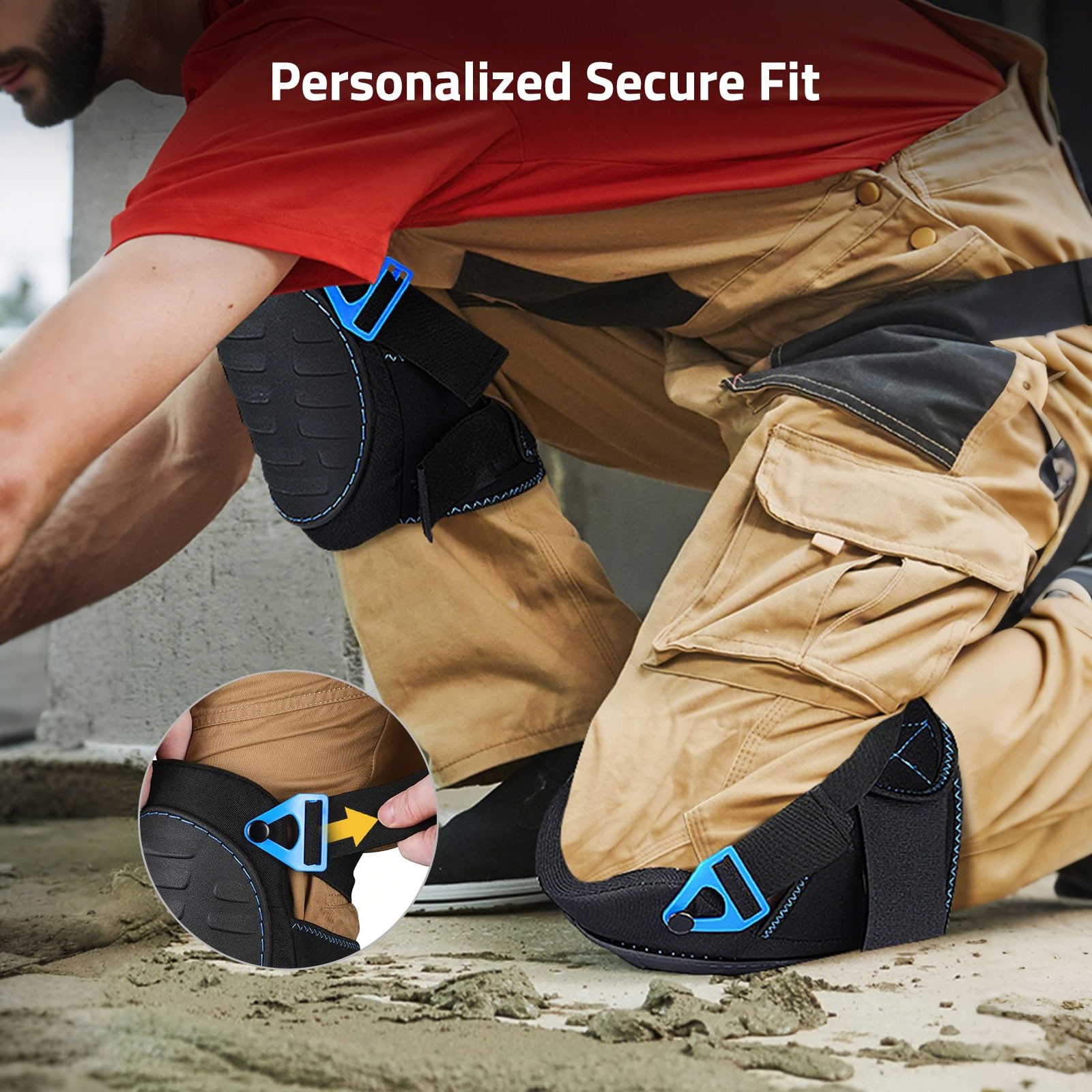 Work Construction Knee Pads Safety Leg Protector Adjustable Comfort Professional