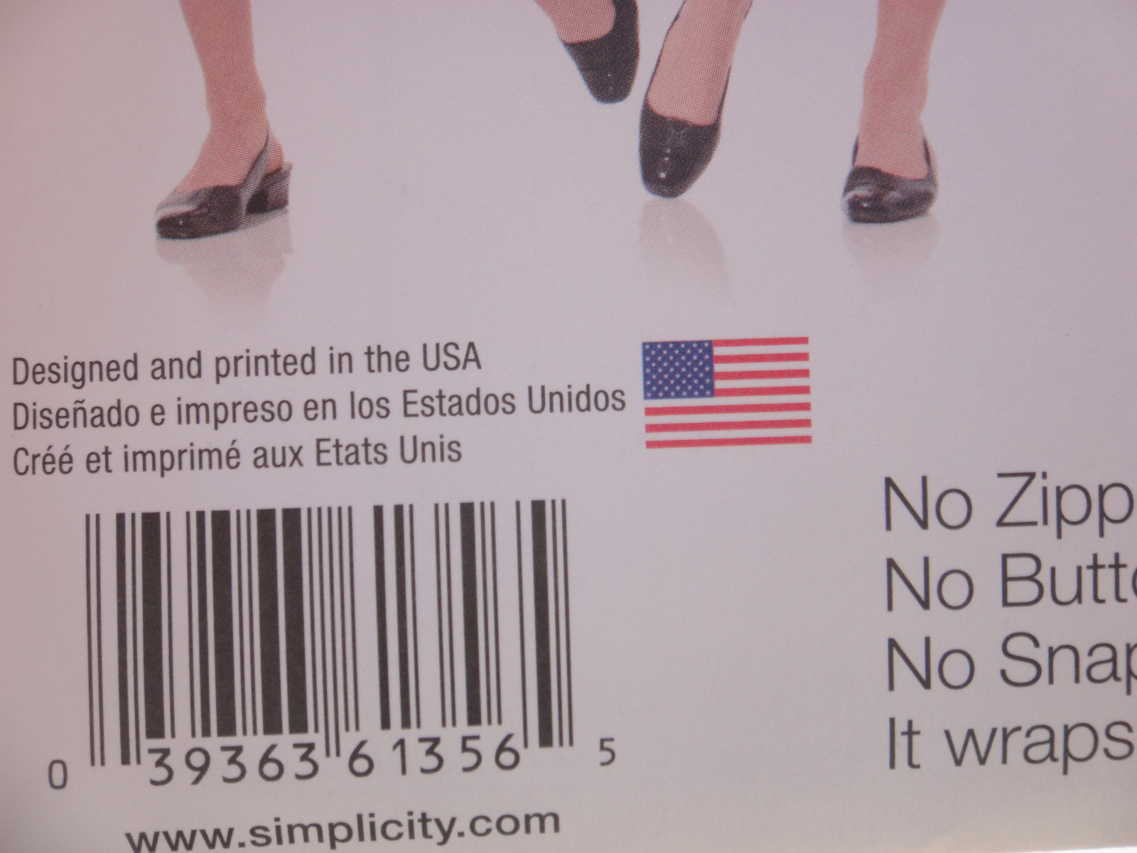 Simplicity 1356, Jiffy 3 Main Pattern Pieces Reversible Wrap Dress Retro Pattern