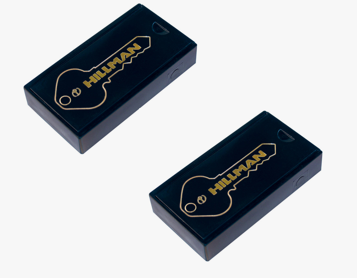 2 ~ Hillman Magnetic Box KEY HIDER Black Slide Open Weather-Resistant 701327 NEW