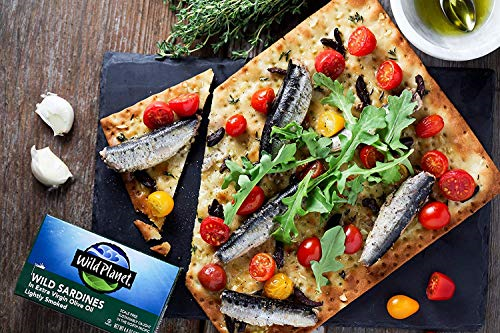 Wild Planet Wild Sardines in Extra Virgin Olive Oil, Lightly Smoked, Keto and of
