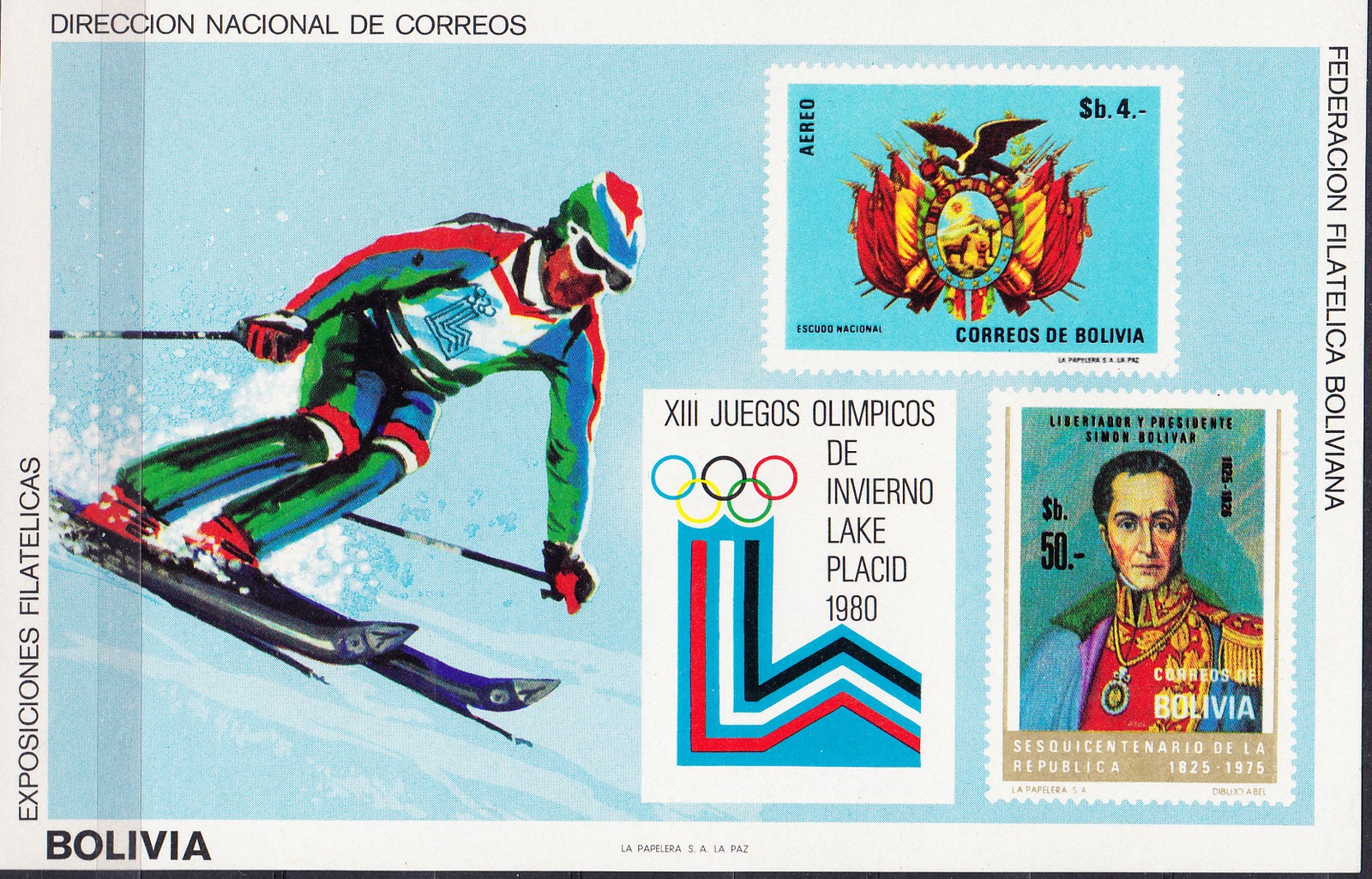 W BOLIVIA C320M LAKE PLACID OLYMPIC