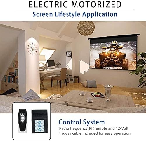 Kayle 120" Motorized Projector Screen Electric Diagonal Automatic Projection ...