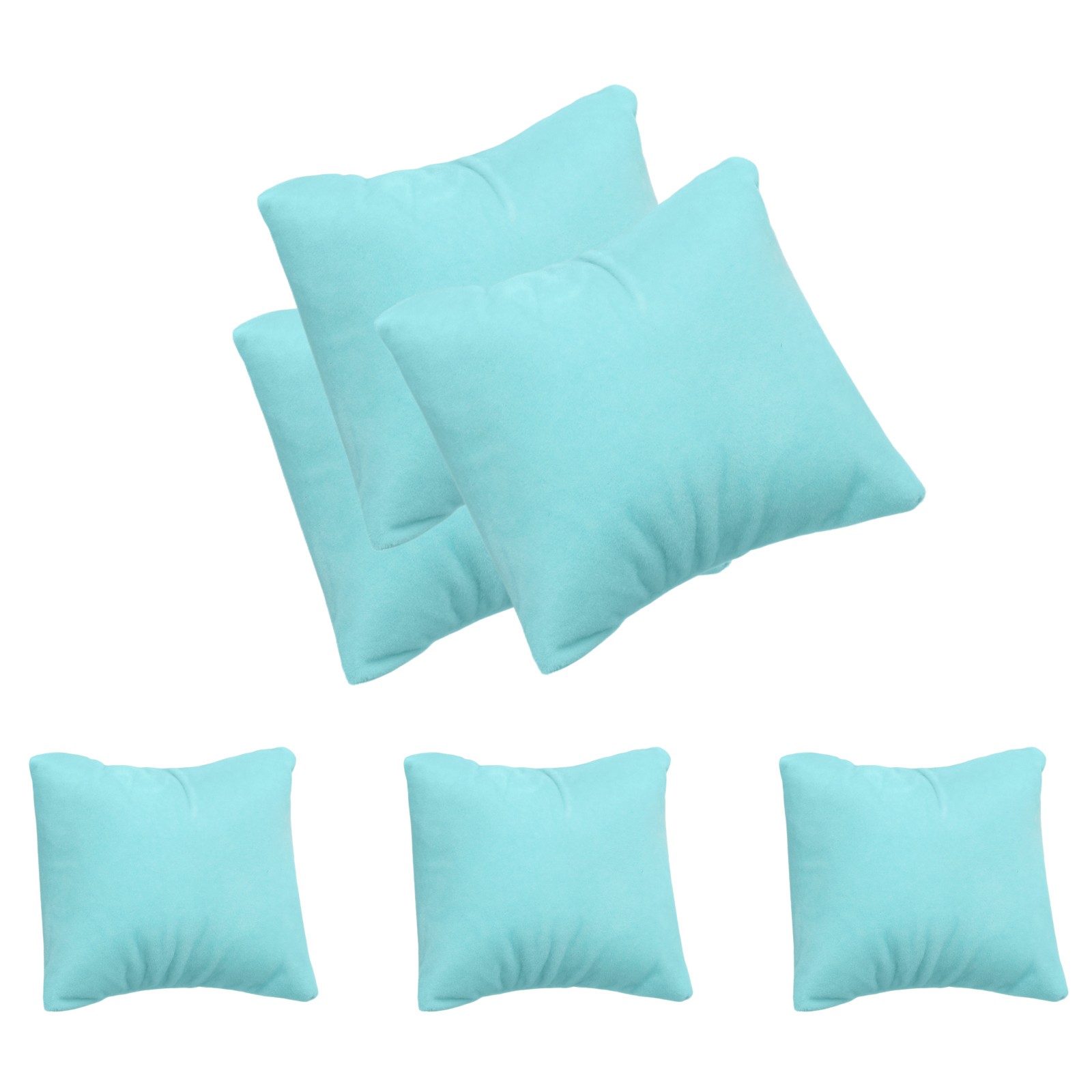6pcs Velvet Bracelet Watch Pillow Jewelry Display Pillow For Bracelet Watch Blue