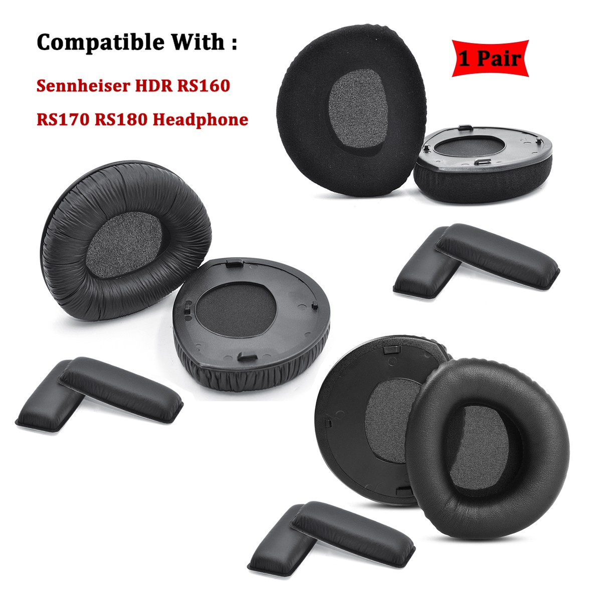 Replacement Ear Pads Cushions For Sennheiser HDR RS160 RS170 RS180 Headphone AUS
