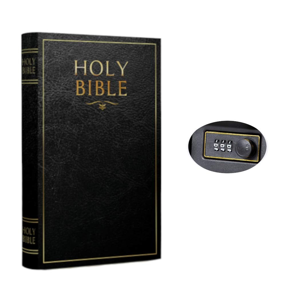 Fake Book Box - Small Safe Box with Combination Lock - Hidden Safe in Plain S...