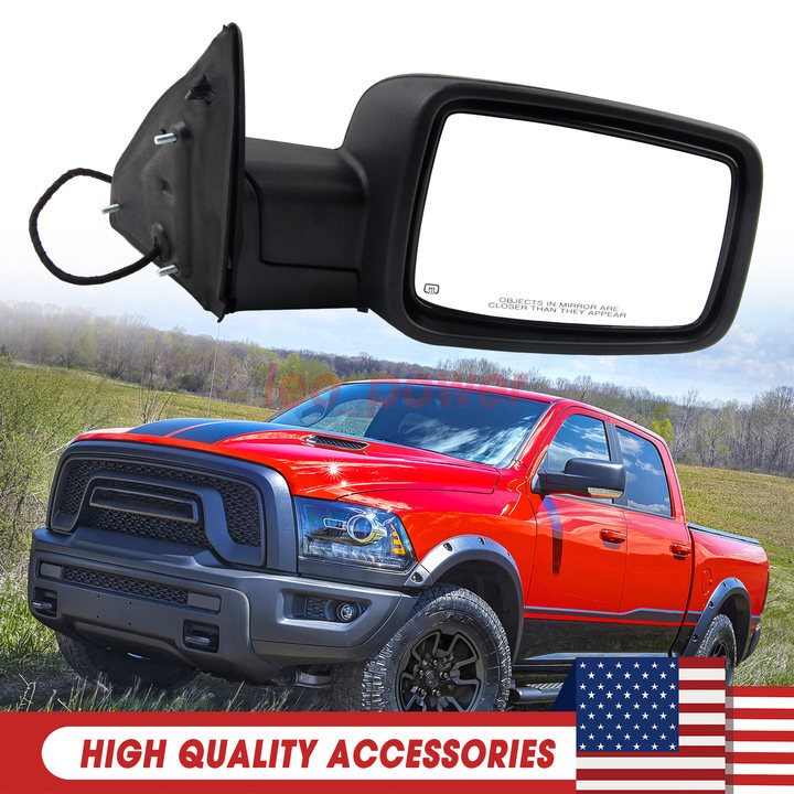 Right/Passenger For 2013-2019 Dodge Ram 1500 Manual Fold + Heated Power Mirror