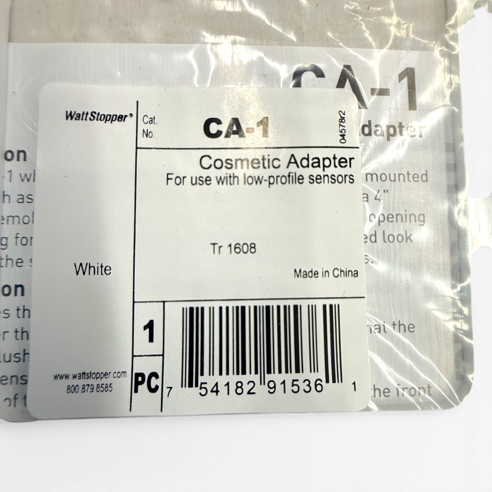 WattStopper CA-1 Cosmetic Adapter Mounting Plate for Occupancy Sensor - New